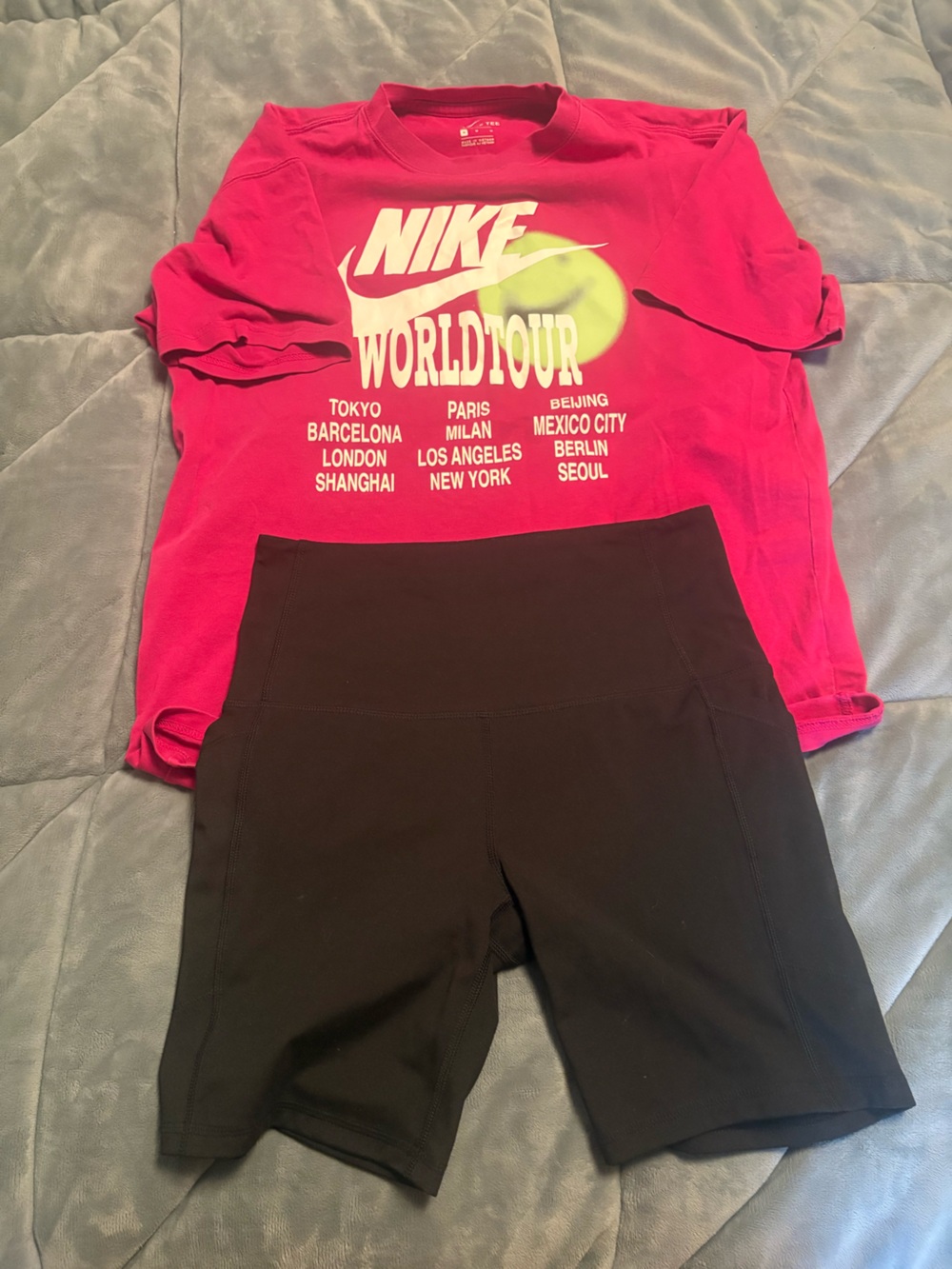 Pink Nike Shirt with Shorts